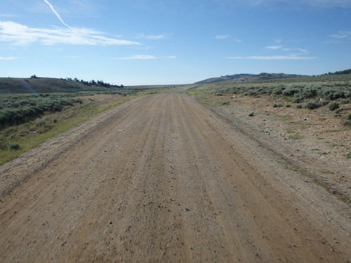 GDMBR: Heading east on Landers Cutoff Road.